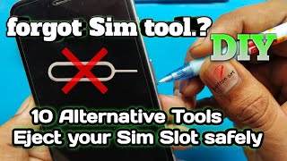 [DIY] 10 Alternative tools Open sim slot safely || How to open Sim slot without using ejector ?