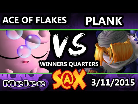 S@X - Ace of Flakes (Jigglypuff) Vs. Plank (Sheik) SSBM Winners Quarters - Smash Bros. Melee