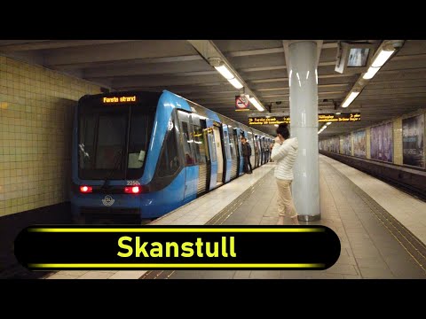 Metro | Tunnelbana Station Skanstull - Stockholm 🇸🇪 - Walkthrough 🚶