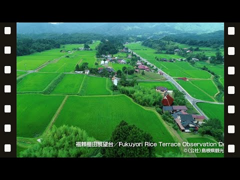【空撮】福瀬棚田展望台~春夏~＠島根県観光連盟
