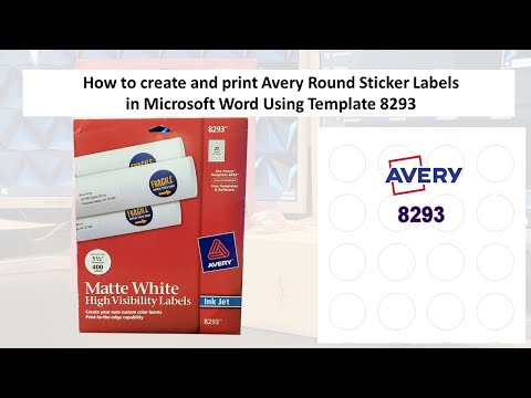 Avery 8293 word template