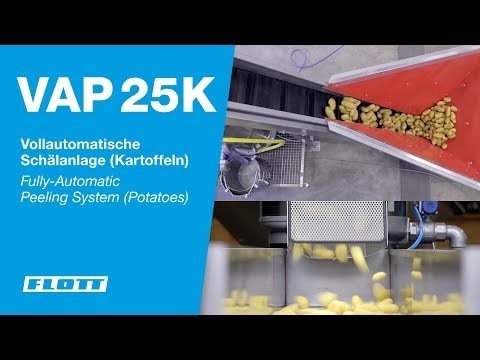 VAP 25K – Vollautomatische Schälanlage (Kartoffeln) / Fully-Automatic Peeling System (Potatoes)