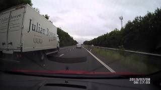 Dangerous driving by the motorbike rider