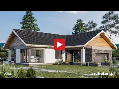 Projekt domu Lukas - archeton.pl - parterowy 175,5 m2