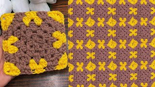 Textured Granny Square Crochet, Perfect for Blankets