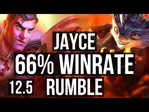 JAYCE vs RUMBLE (TOP) | 66% winrate, 3/1/5 | KR Grandmaster | 12.5
