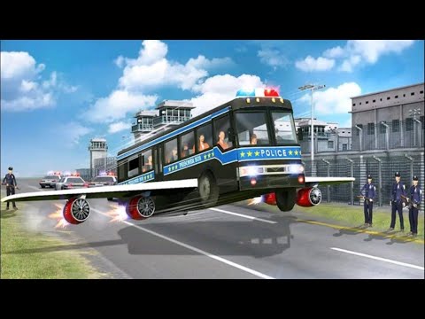 Flying Bus Driving 3D   Real Air Coach Driver Simulator 2020 - Android GamePlay