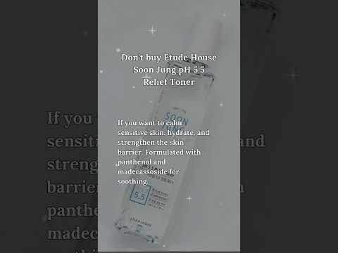 Etude House Soon Jung pH 5.5 Relief Toner #skincare #skincareroutine #koreanskincare  #kbeauty