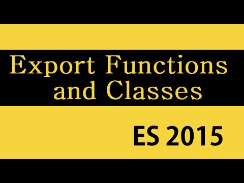 ES6 and Typescript Tutorial - 28 - Exporting Functions and Classes