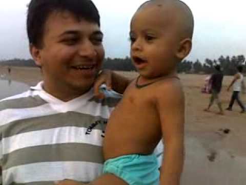 Ridaan 1st tym on beach