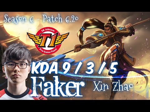 SKT T1 Faker XIN ZHAO vs HEIMERDINGER Top - Patch 6.20 NA Ranked | League of Legends