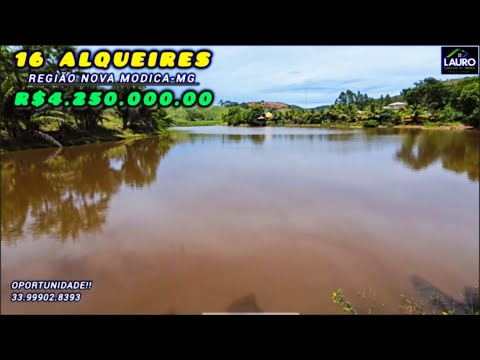 🌿 VENDE FAZENDA 16 ALQUEIRES / NOVA MODICA-MG COM BARRAGEM E CASA SEDE LUXO 🌿 
