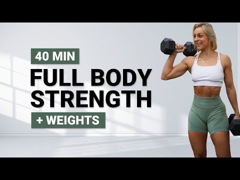 40 MIN FULL BODY STRENGTH WORKOUT | Compound Exercises + Weights | DB Workout | No Jumping