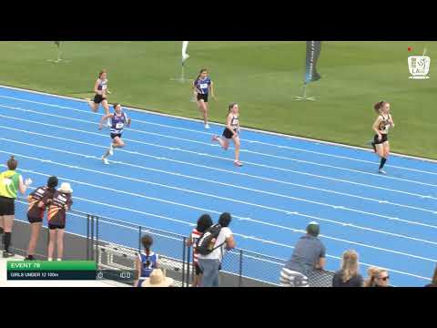Girls Under 12 100m H8 - 2020 State Combined Events Championships // LAVicTV