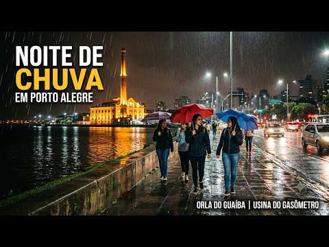 PORTO ALEGRE. PASSEANDO COM CHUVA CENTRO HISTÓRICO rs.