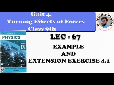 Example and extension exercise 4.1 class 9 physics kpk textbook board