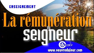 La rémunération du Seigneur