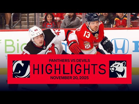 Panthers vs Devils Highlights | 11.20.25
