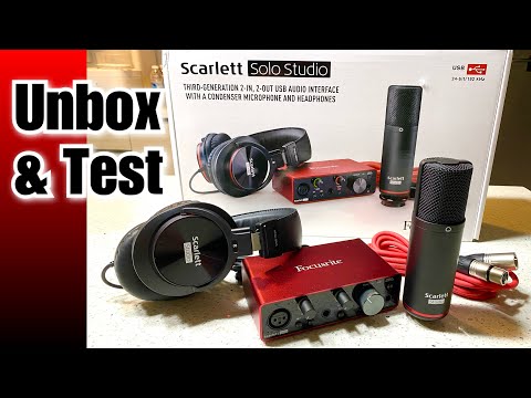 Unbox and Test Focusrite Scarlett Solo Studio 3rd Gen