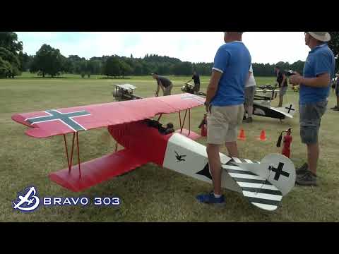 WW1 BiPlanes Scout Fighters Large RC Scale Models at Weston Park International Model Airshow 2023