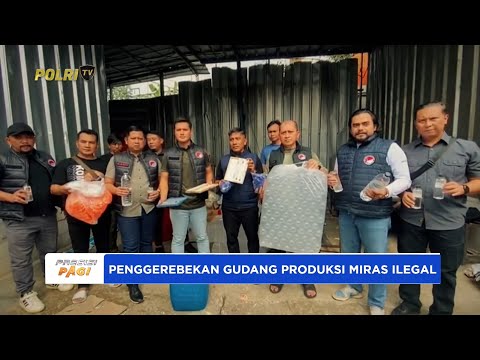 POLRESTA BOGOR KOTA DAN POLRES BOGOR GEREBEK GUDANG PRODUKSI MIRAS ILEGAL