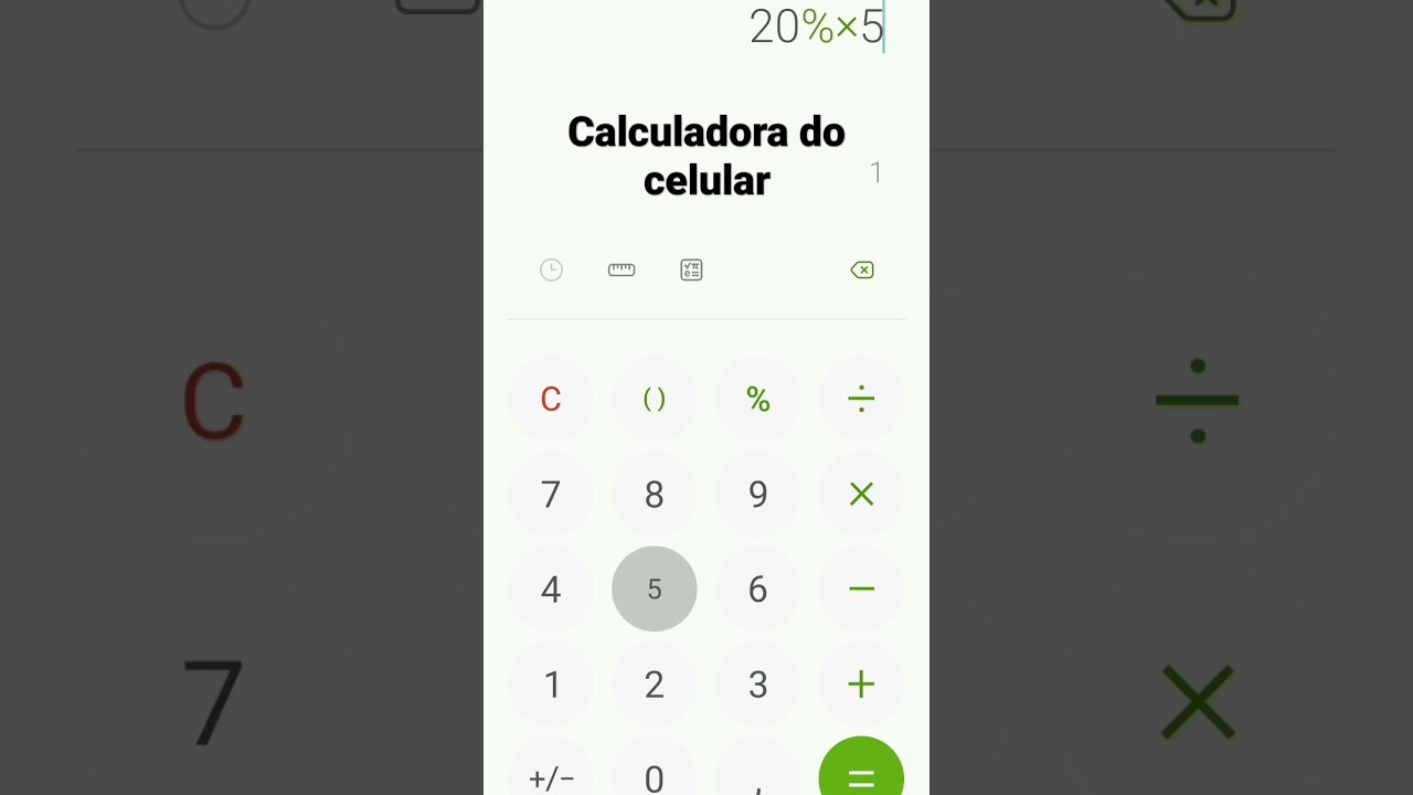 PORCENTAGEM NA CALCULADORA DO CELULAR !