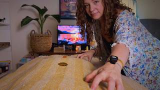 ASMR Reiki & Massage for the Solar Plexus Chakra💛Fire Element Healing, Crystals & Campfire Sounds🔥