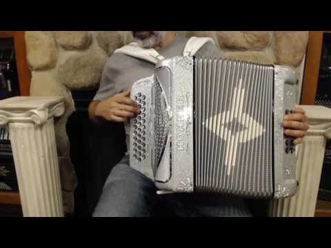 HANCIIILSF - NEW Silver Sparkle Hohner Anacleto Norte III S Diatonic Accordion Fa FBbEb 34 12