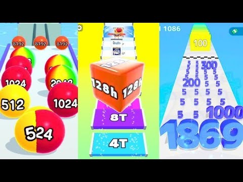 Ball Run 2048 vs Jelly Run 2048 (No Glitch)vs Number Master | Full Fall | Max Score8192aj 2026
