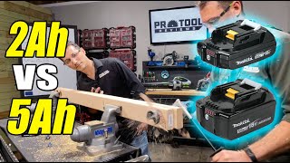 Do Larger Lithium-ion Batteries Produce More Power 2Ah vs 5Ah Thursday Throwdown!