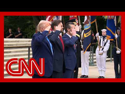 Trump observes Memorial Day at Arlington National Cemetery