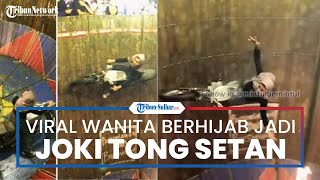 Viral Aksi Wanita Berhijab Jadi Joki Wahana Tong Setan Tak Gunakan Helm Untuk Alat Pelindung Kepala