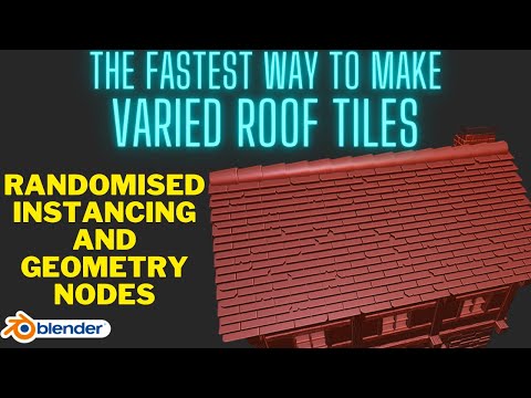 Roof Tiles Using Instancing and Geometry Nodes - Designing a Fantasy Building for 3D Printing