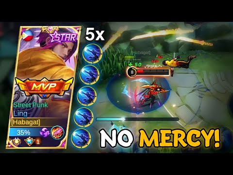 LING FAST HAND 5X DASH COMBO ON POINT! | Ling Aggressive Rotation! 😱 - LING MLBB