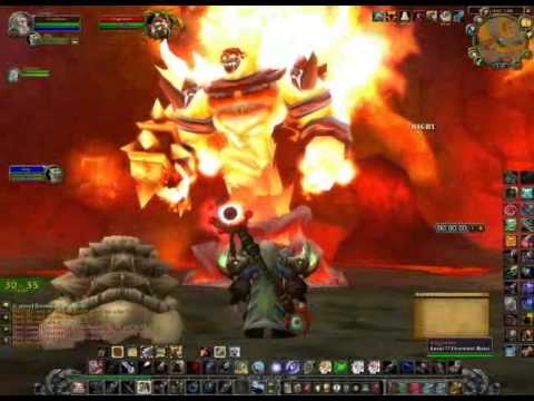 Hunter Solo Ragnaros the Firelord in Molten Core - World of Warcraft