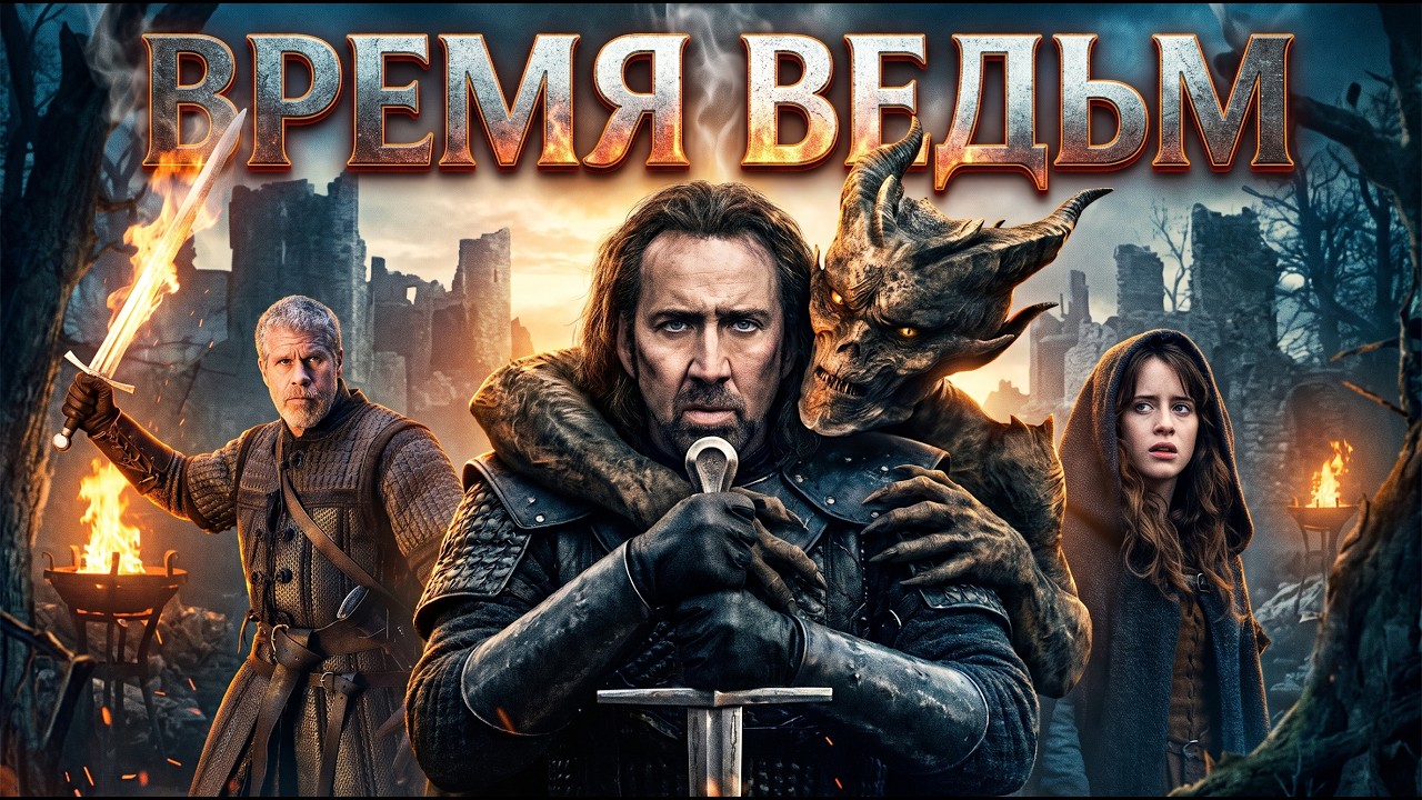 ВРЕМЯ ВЕДЬМ - Демон, чума и Николас Кейдж | ТРЕШ ОБЗОР ФИЛЬМА