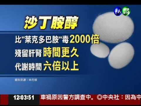 沙丁胺醇 比萊克多巴胺毒2千倍!