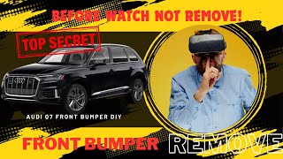 DIY 2021 Audi Q-7 how to remove the front bumper