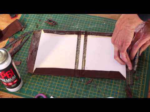 Making a Leather bound Hardcover Notebook / Journal simple DIY maker project, school or college book