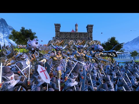 Knights Templar Lay Siege to ORC Castle - Ultimate Epic Battle Simulator UEBS