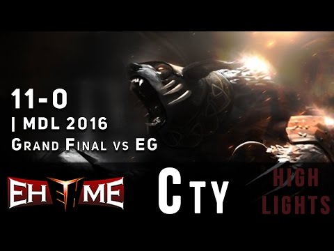 EHOME.Cty Ursa 11-0 Beyond Godlike vs EG | Grand Final | MDL 2016 Highlights