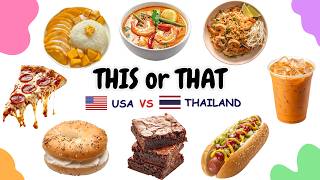 Download lagu USA vs Thailand: Ultimate Food Showdown 🍔🍜 | This or That mp3