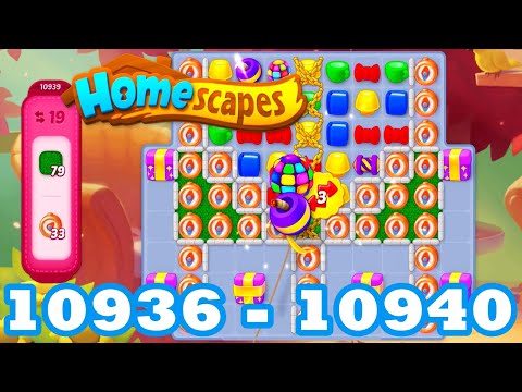 Homescapes Level 10936 - 10940 HD 3 - match puzzle Gameplay | android | IOS | 10937 | 10938 | 10939