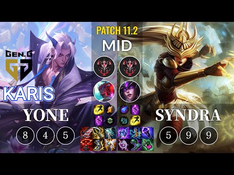 GEN Karis Yone vs Syndra Mid - KR Patch 11.2