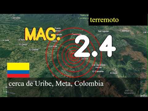 Terremoto cerca de Uribe, Meta, Colombia actualizaciones en vivo hoy: Terremoto de magnitud 2.4 ocu