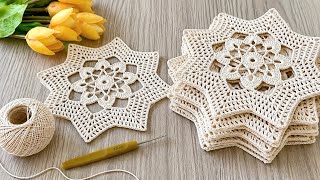 ⭐️Different and Incredibly Beautiful Crochet Motif⭐️8-Corner Pattern Tutorial for All Projects