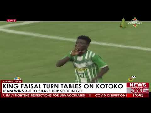 Ashanti Derby: King Faisal beat Kotoko 3 2 To Share Top Spot In GPL