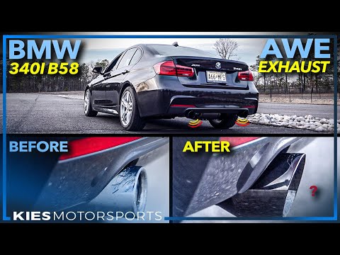 How to install AWE AXLE BACK EXHAUST on an F30 BMW 340i with the B58!