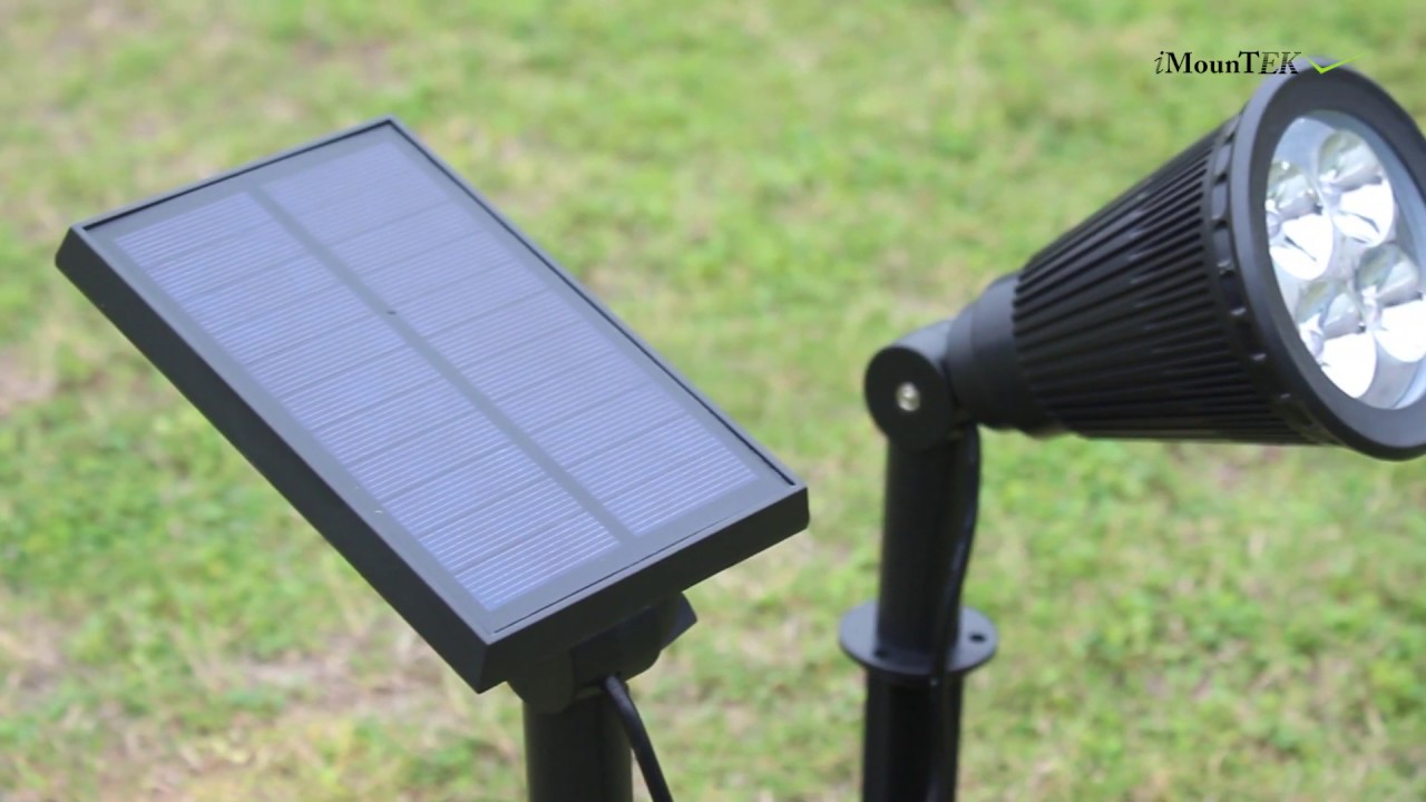 GPCT1323 -  Solar Powered Spotlight Outdoor Dusk To Dawn Light Wall Path Lawn Garden Lamp Waterproof