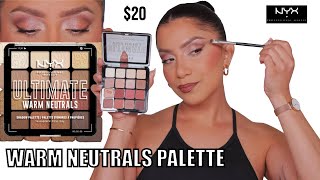 *new* NYX ULTIMATE SHADOW PALETTE WARM NEUTRALS 1ST IMPRESSIONS + SWATCHES & REVIEW | MagdalineJanet